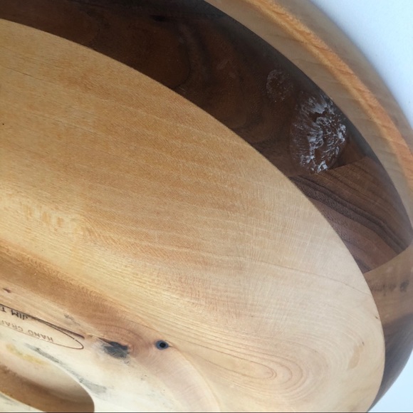 Jimmy Tru Handcrafted Acacia Large Wood Bowl - Picture 3 of 4